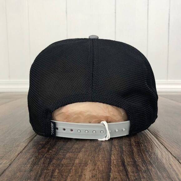 Goorin Bros Gr8 Even L8 Trucker Hat Snap Back Mens One Size Maroon Gray Black - Picture 6 of 11